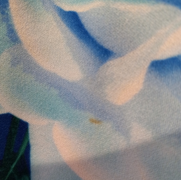 CALVIN KLEIN BLUE ROSE DRESS Sz 8/10 - Picture 4 of 5